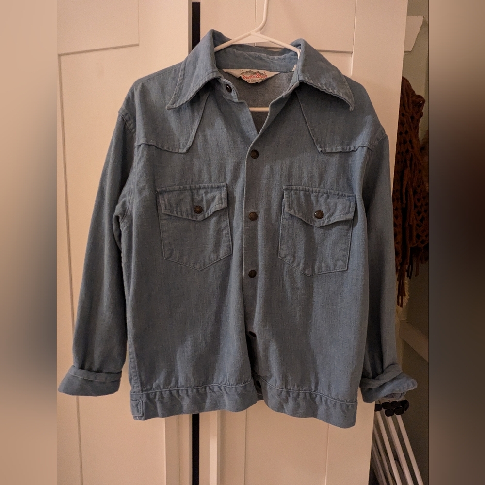 Vintage West-n-Wear cotton denim / canvas shirt. Fit size S-L.